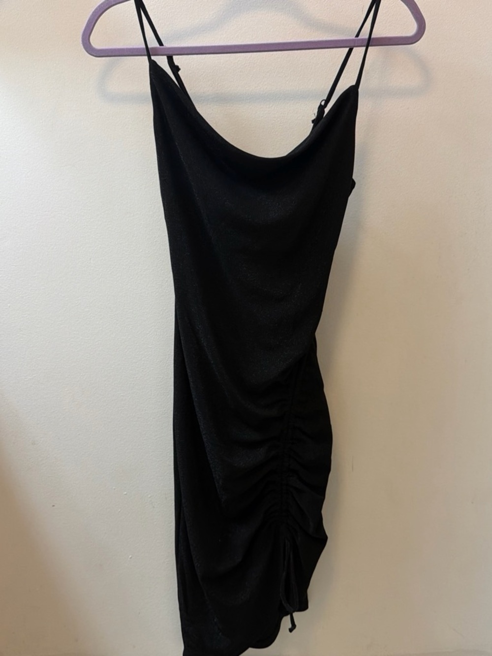 jcpenney Black Cowl Neck Ruched Slip Dress